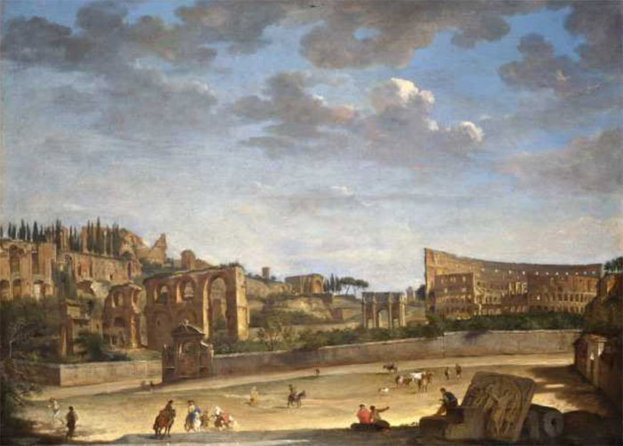Giovanni Paolo Pannini,Vue du Colisée et du Palatin ( ?, avant 1765, date indéterminée)